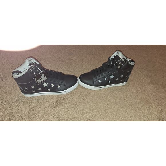 NWT/ PASTRY / HIGH TOP TENNIS SHOES / MEN'S SIZE : 8 / BLACK AND WHITE/unisex - Picture 5 of 12